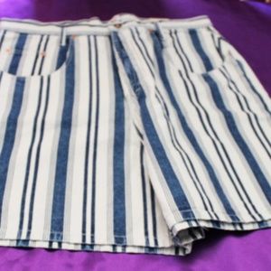 NWT Venezia Demin Stripe Shorts